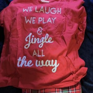 Christmas pajama set. Red and green. Plaid